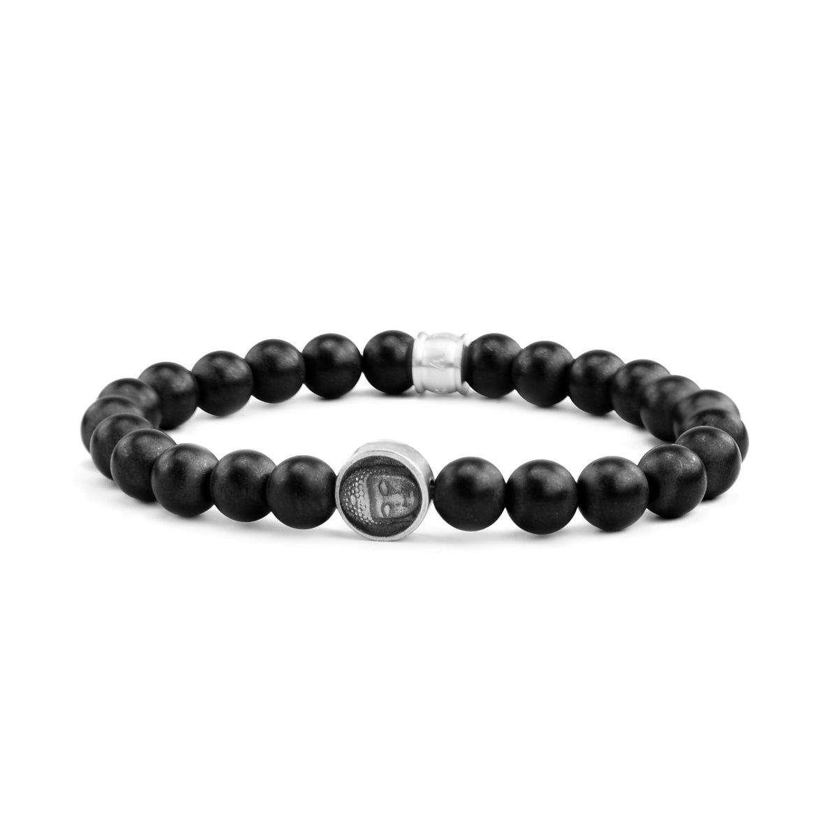 Natural Stone Bead Bracelet with Coin