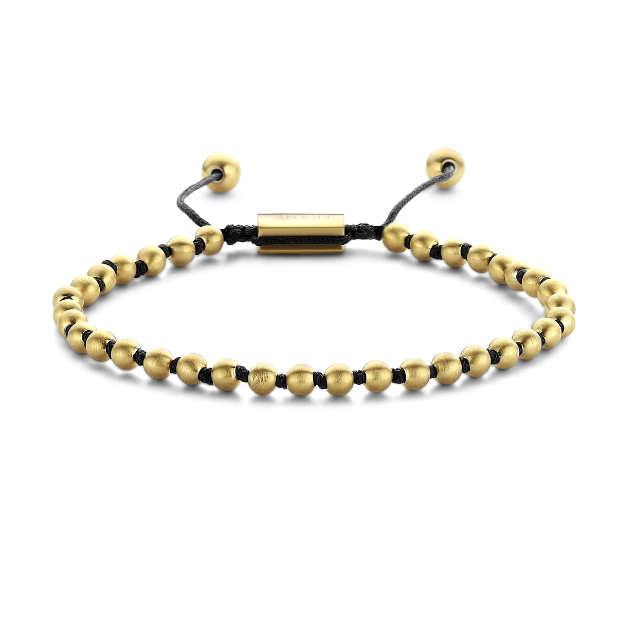 4 mm matte stalen kralen armband