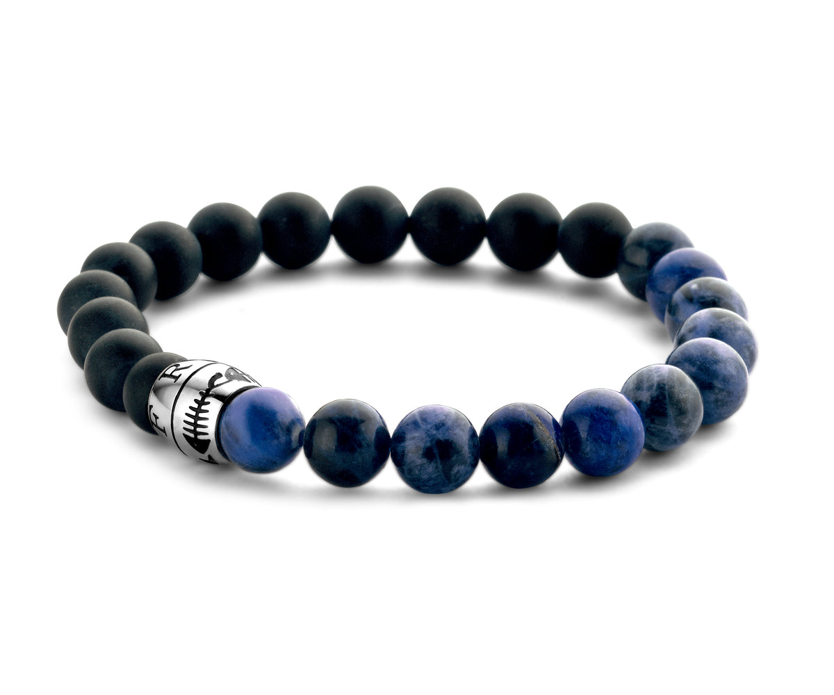 Bracelet with matt agate and sodalite