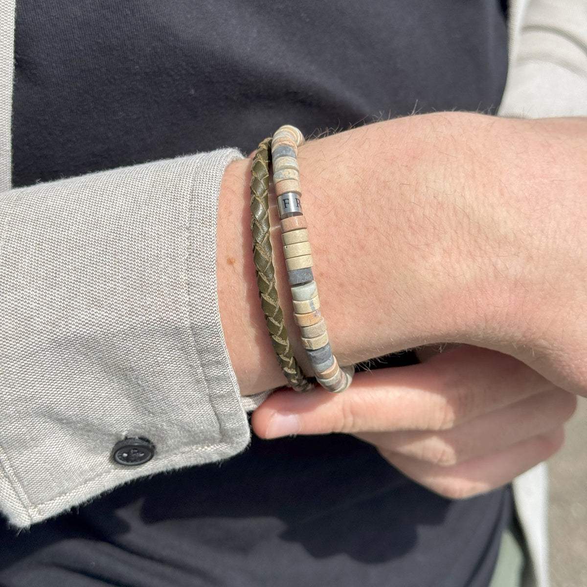 Armband met schijfkralen