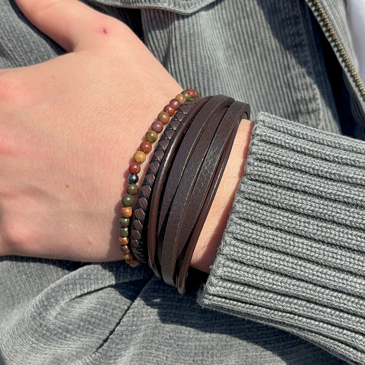 Multi-Strand Leather Bracelet