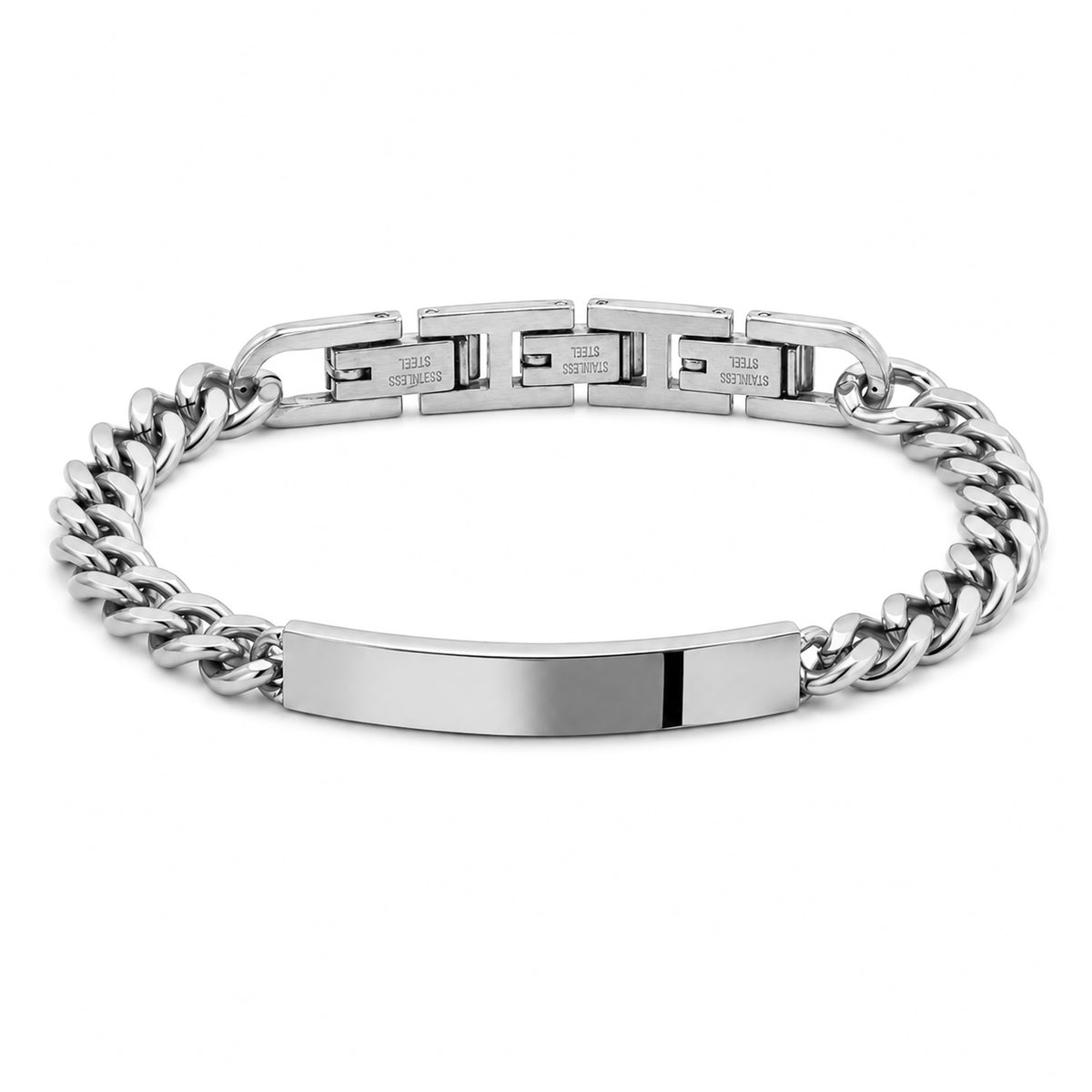 Polished Name Plate Bracelet