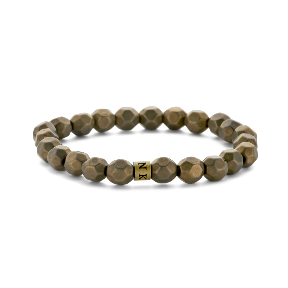 Ruwe stalen kralen armband