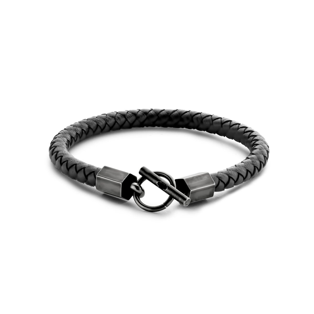 Stoere armband van verouderd staalleer