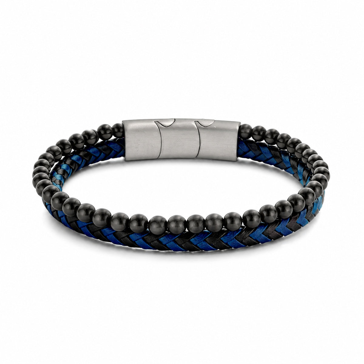 Leren & Natuurstenen Kralen Armband