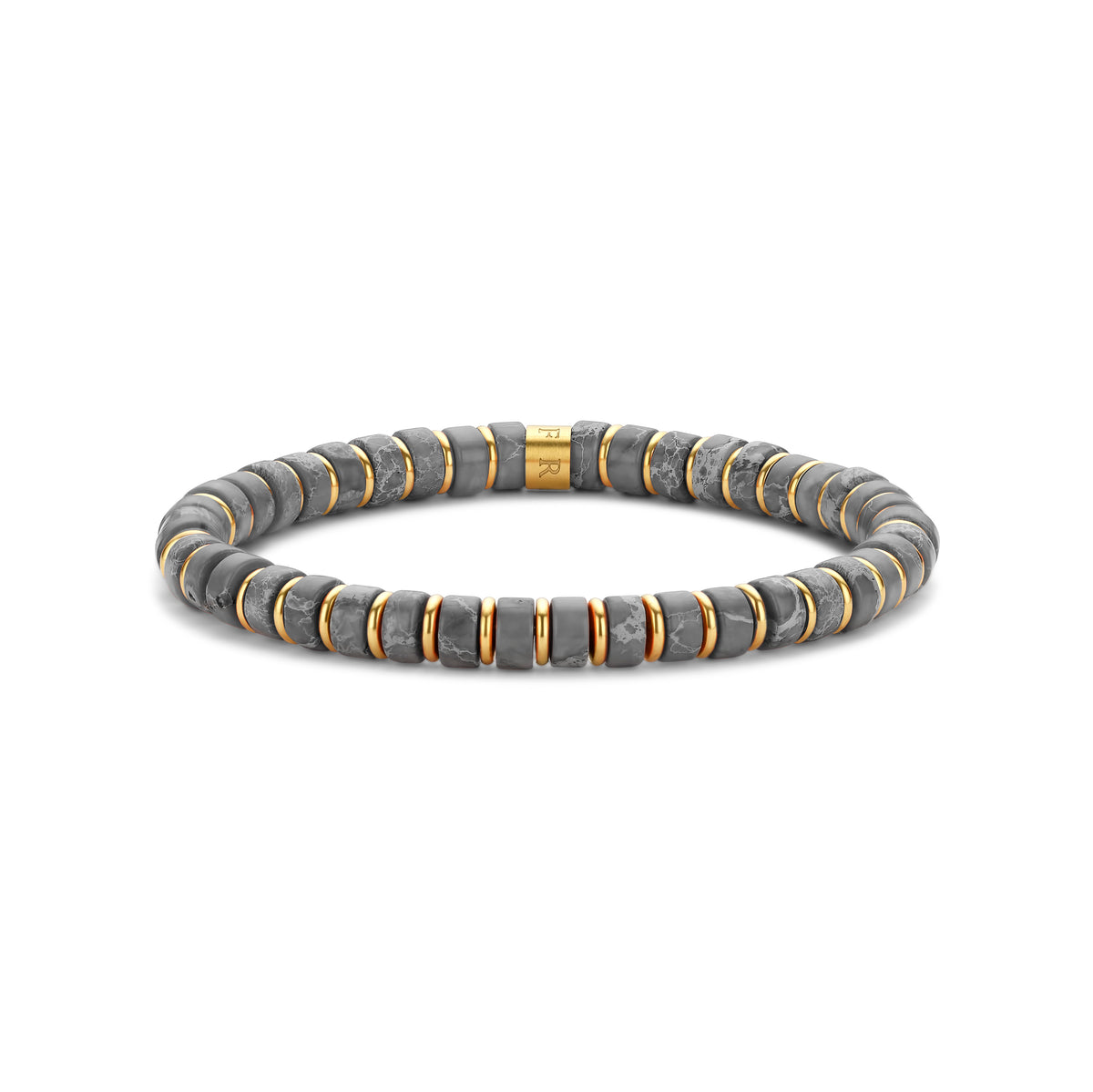 Armband met gouden en gekleurde kralen