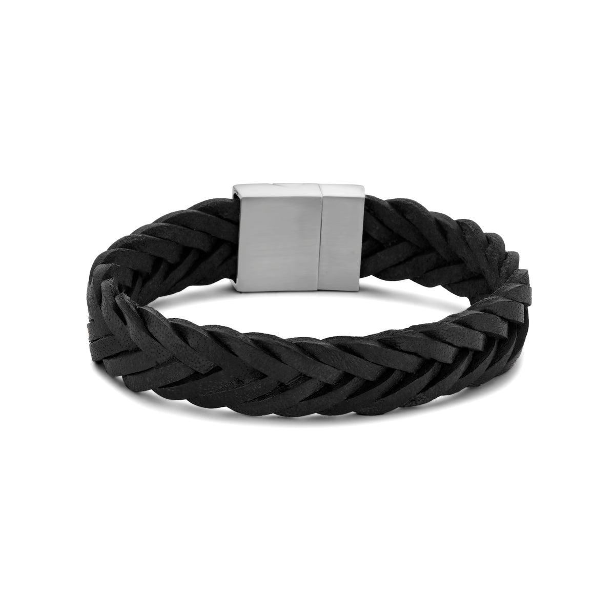 Platte, robuuste leren armband