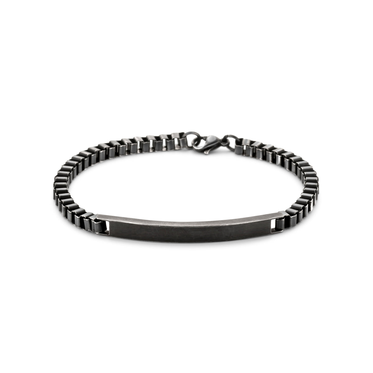 Name Plate Box Chain Bracelet