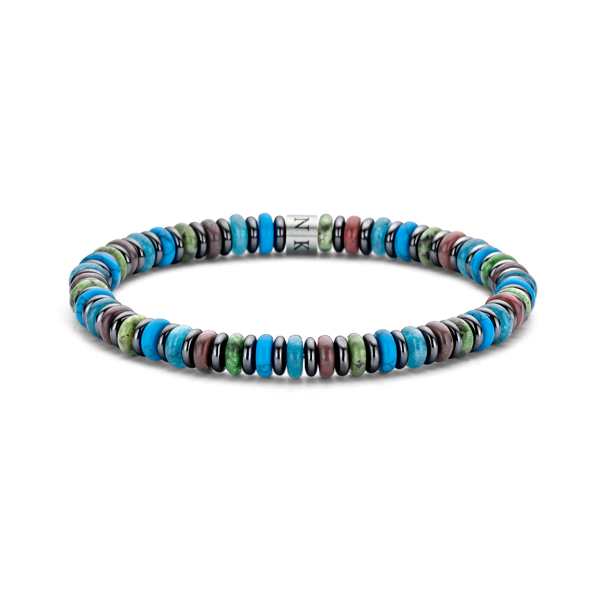 Armband met ruwe schijfkralen