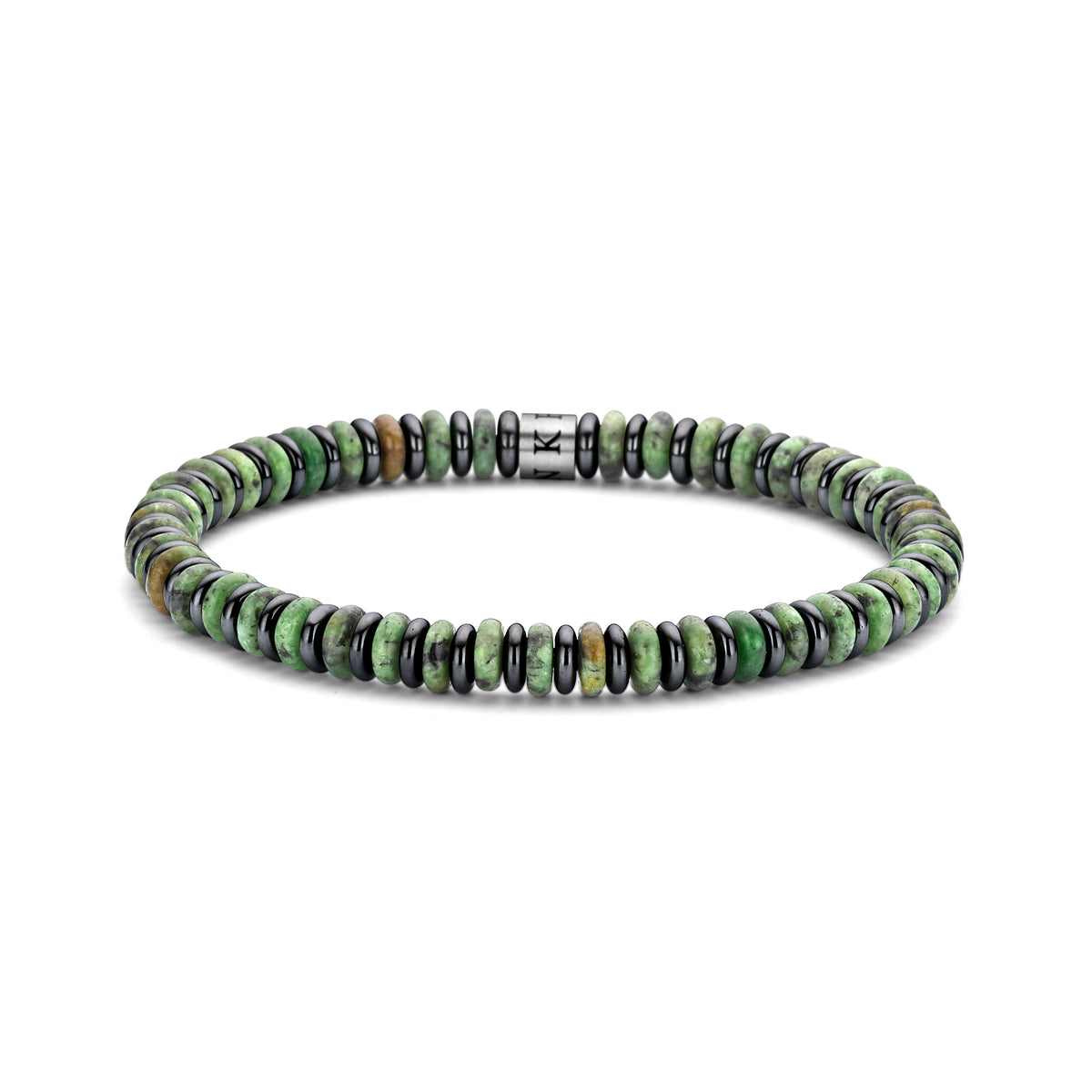 Armband met ruwe schijfkralen