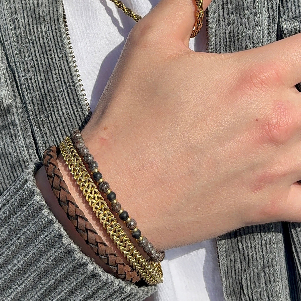 Dubbele vossenstaart armband