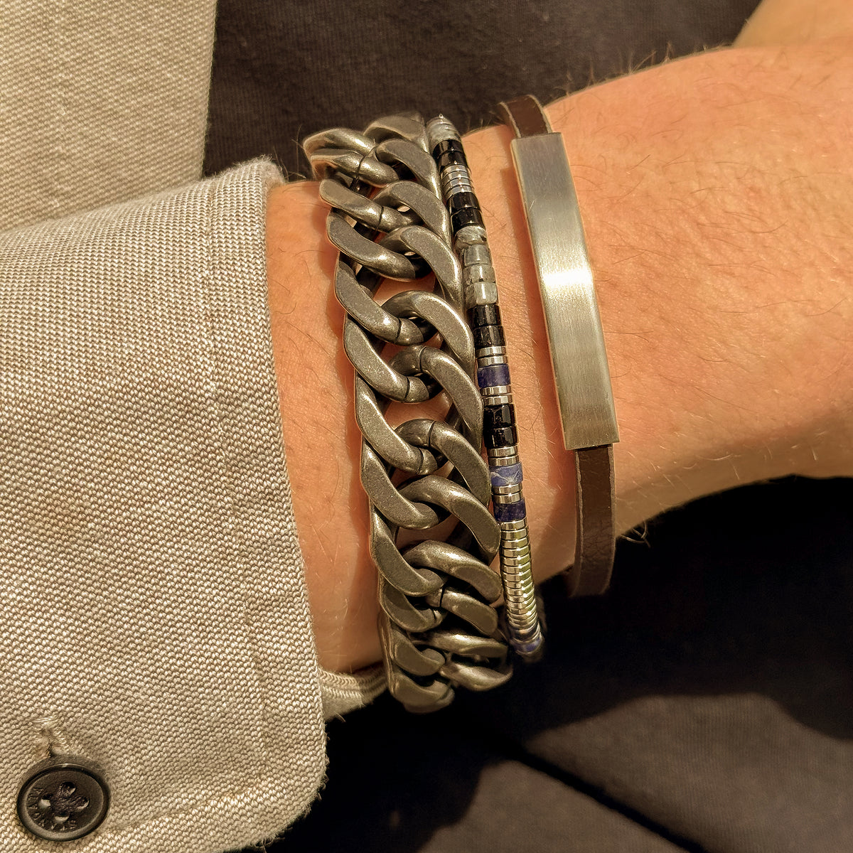 Flat Beads Bracelet