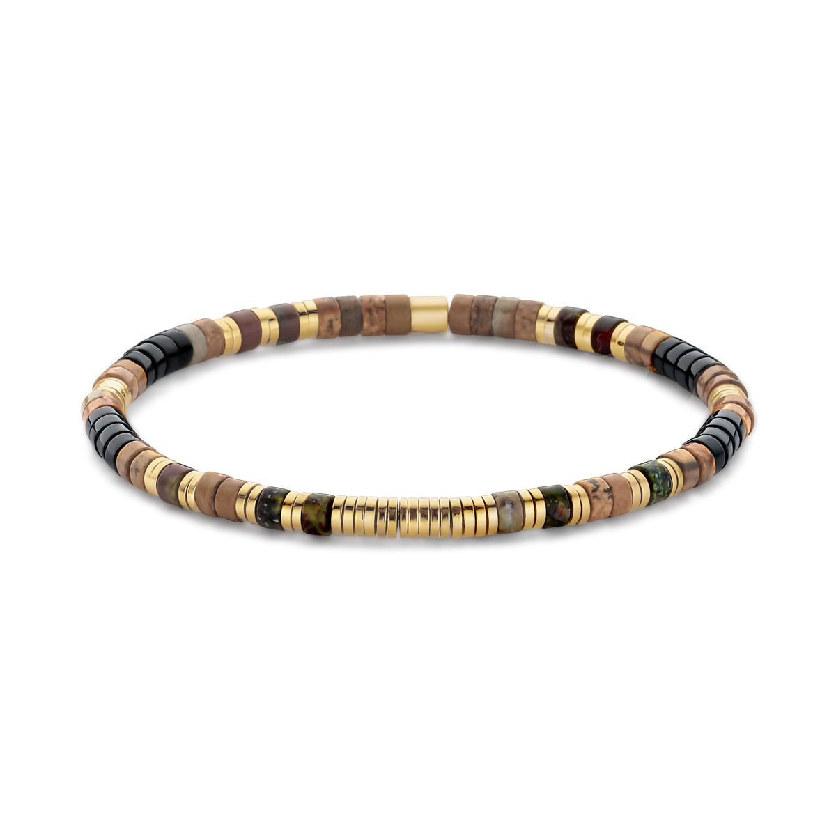 Armband met platte kralen