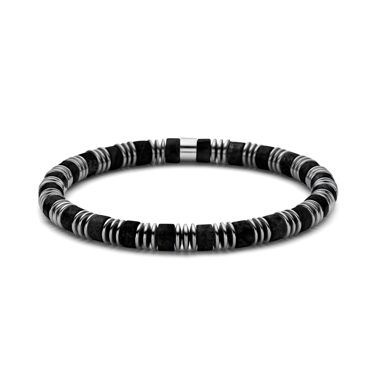Armband met stalen kralen