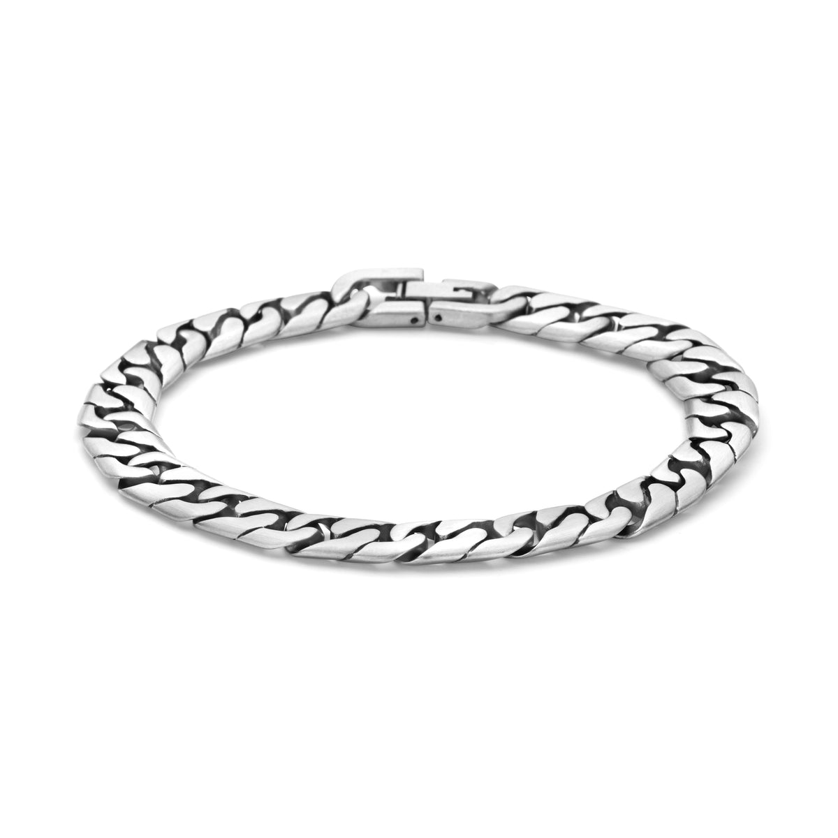 Brede stalen kettingarmband