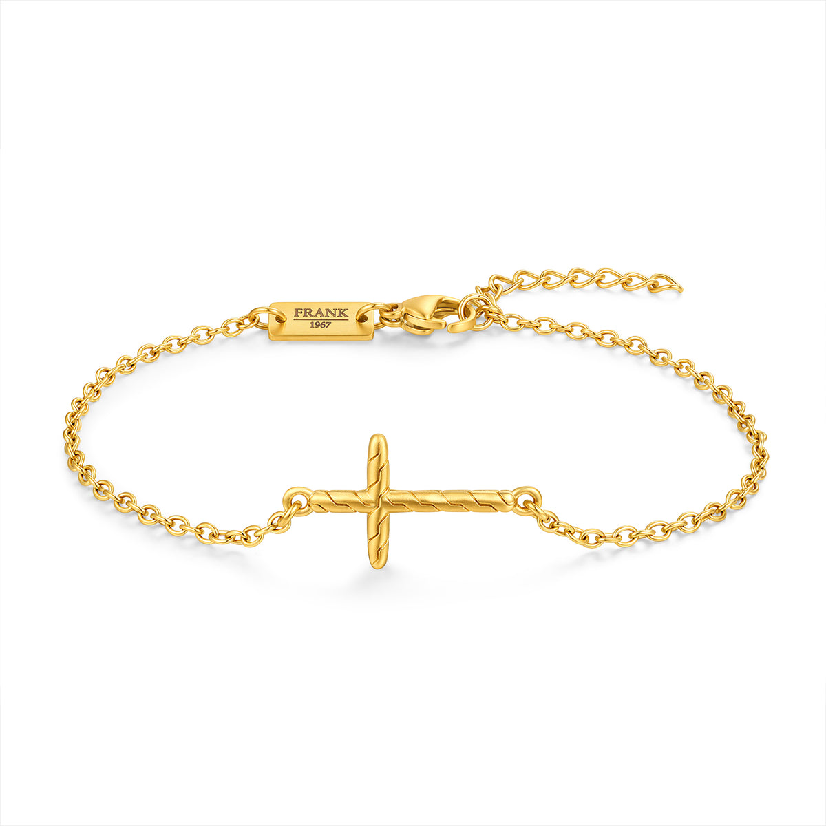 Sideways Cross Chain Bracelet