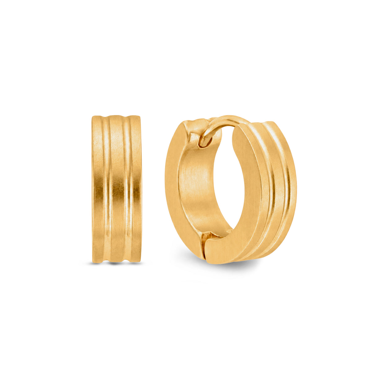Striped Texture Hoop Earrings