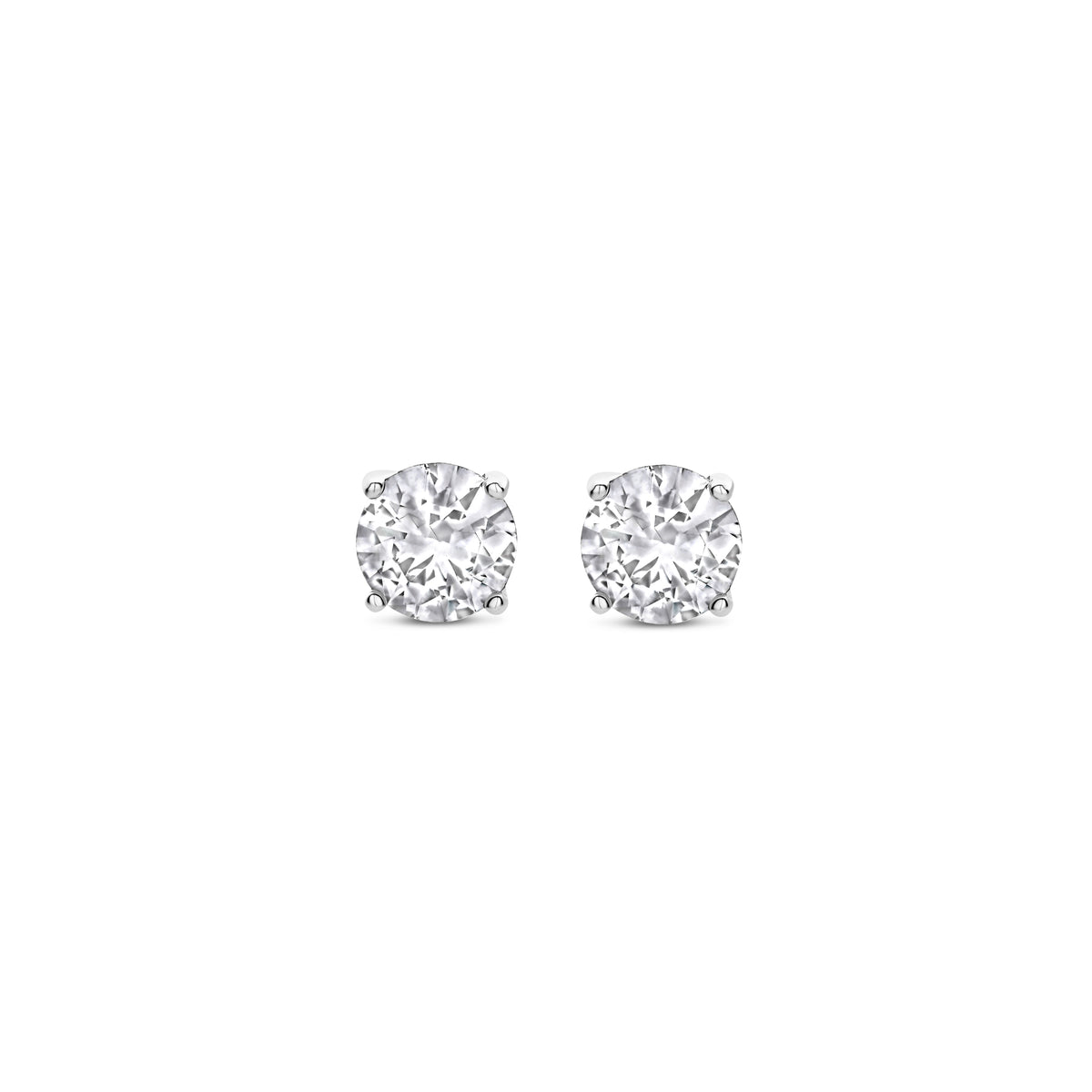 Round Zirconia Ear Studs