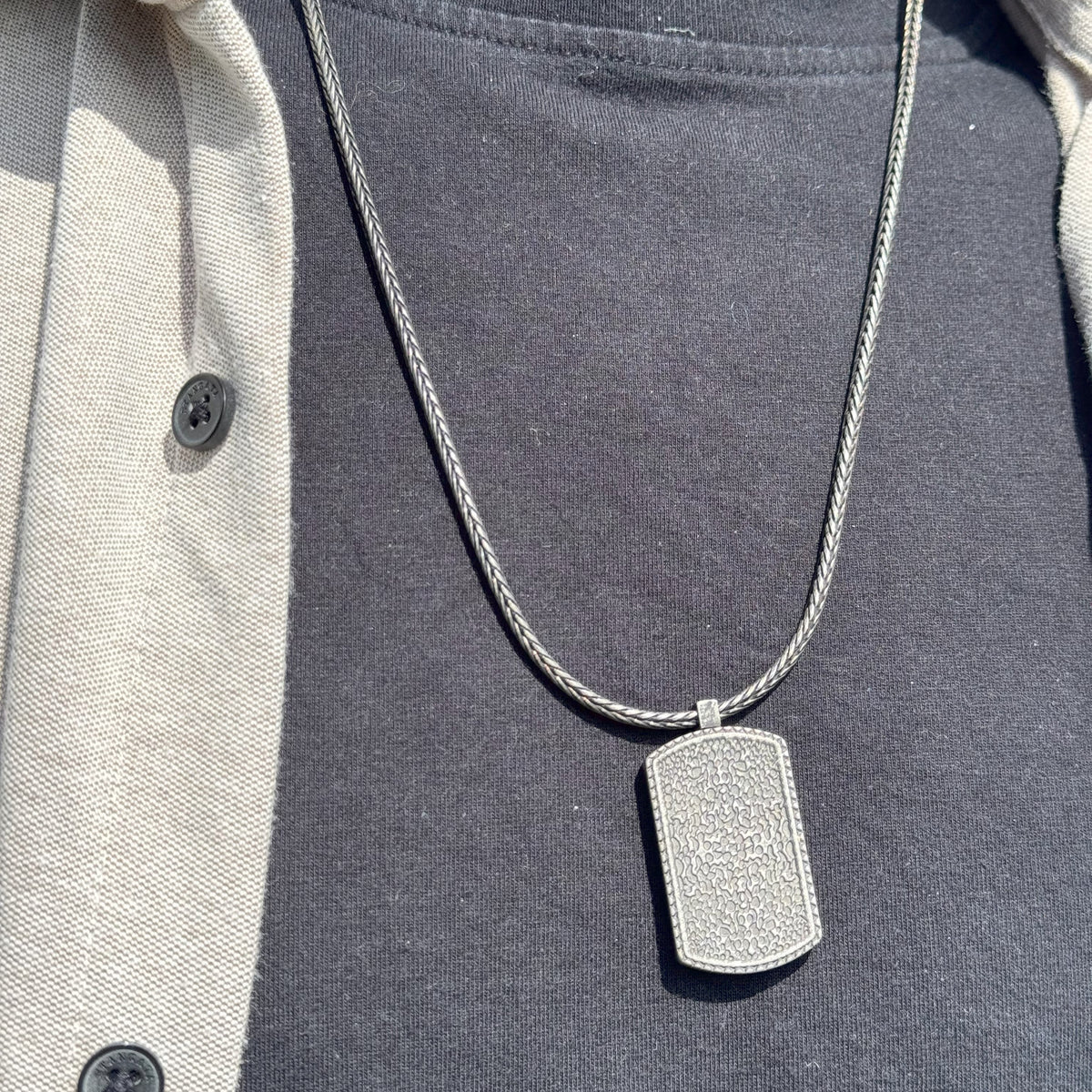 Dog Tag Pendant Necklace