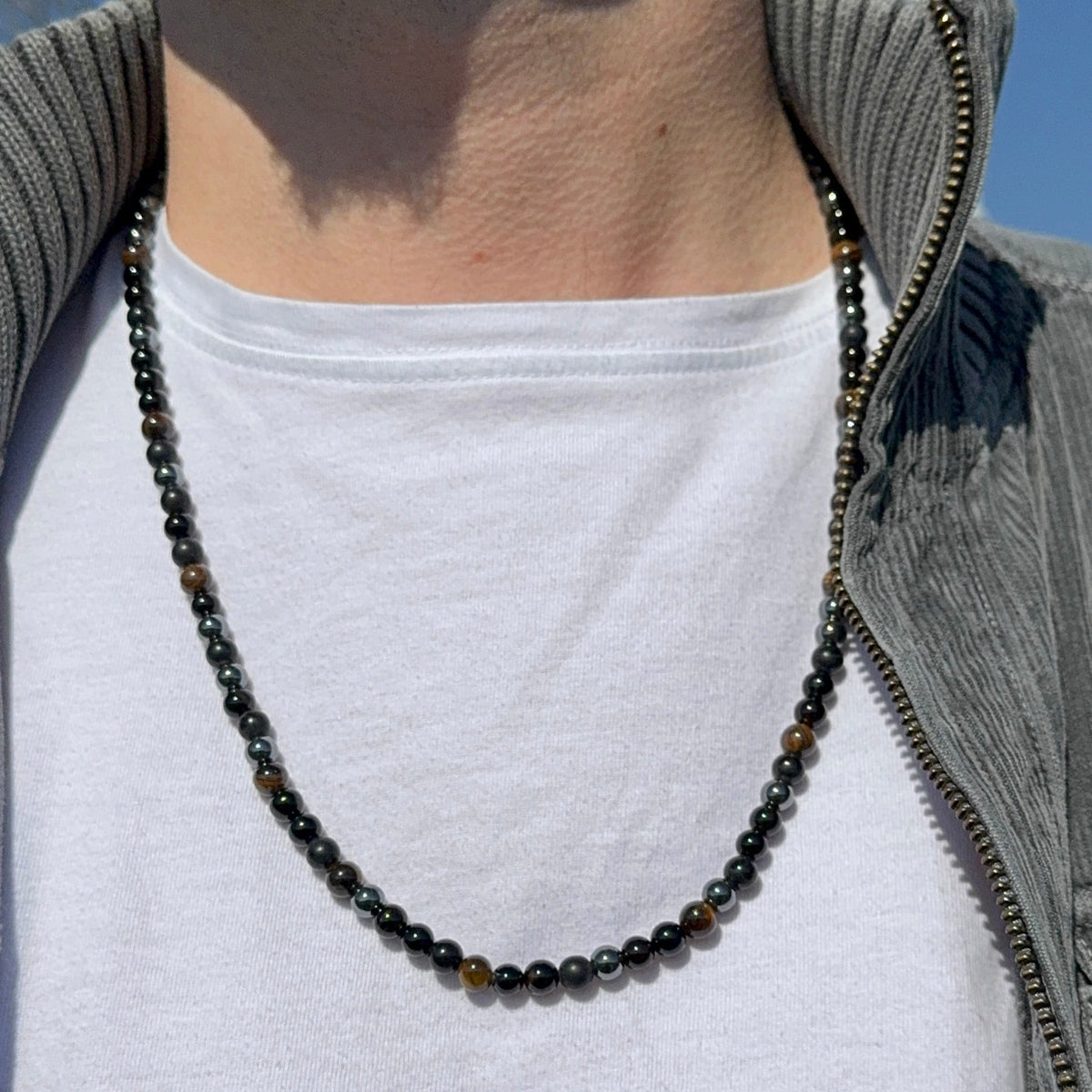 Ketting met natuursteenkralen
