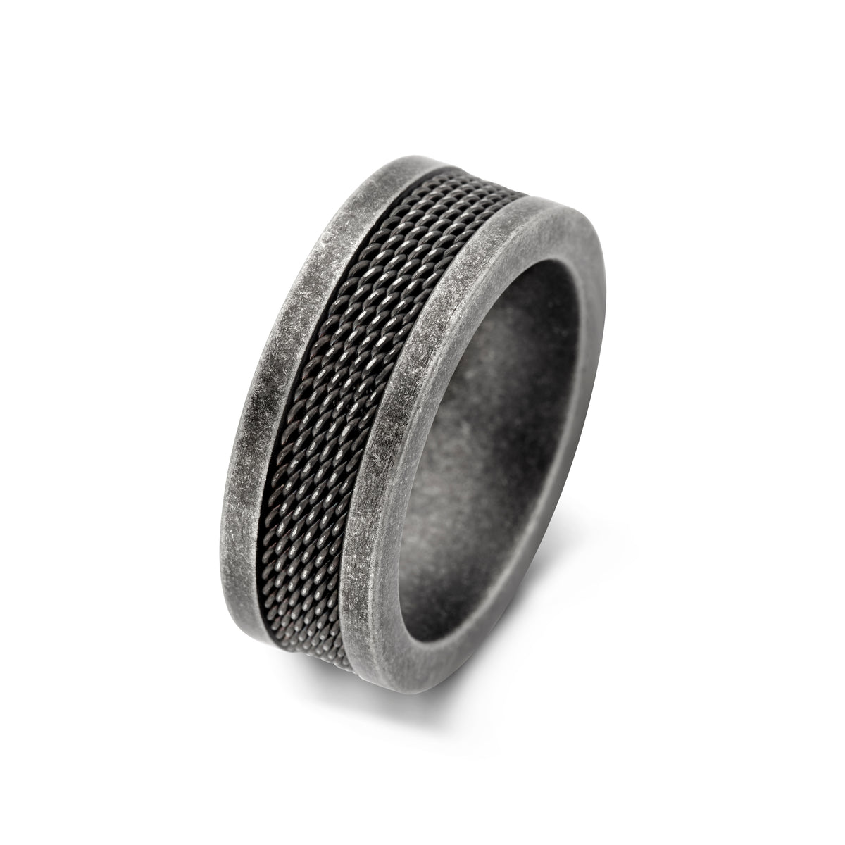 Vintage Mesh Stainless Steel Ring